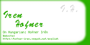 iren hofner business card